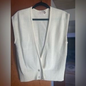Vintage cream sweater vest